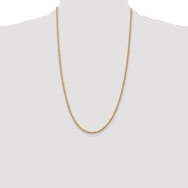 14k 2.25mm Diamond-cut Rope Chain