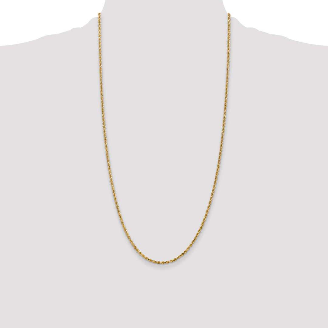 14k 2.25mm Diamond-cut Rope Chain