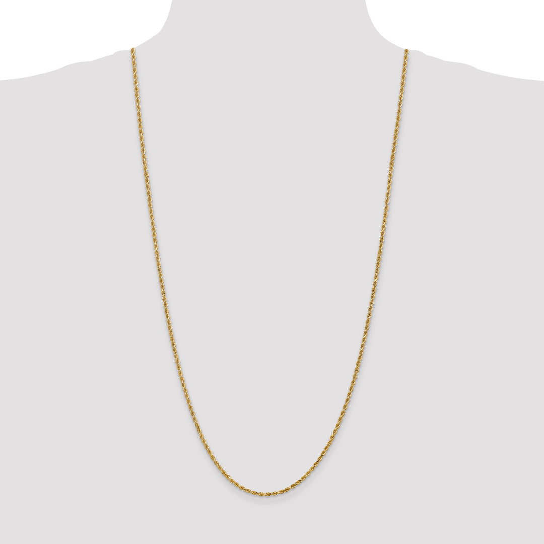 14k 2.25mm Diamond-cut Rope Chain
