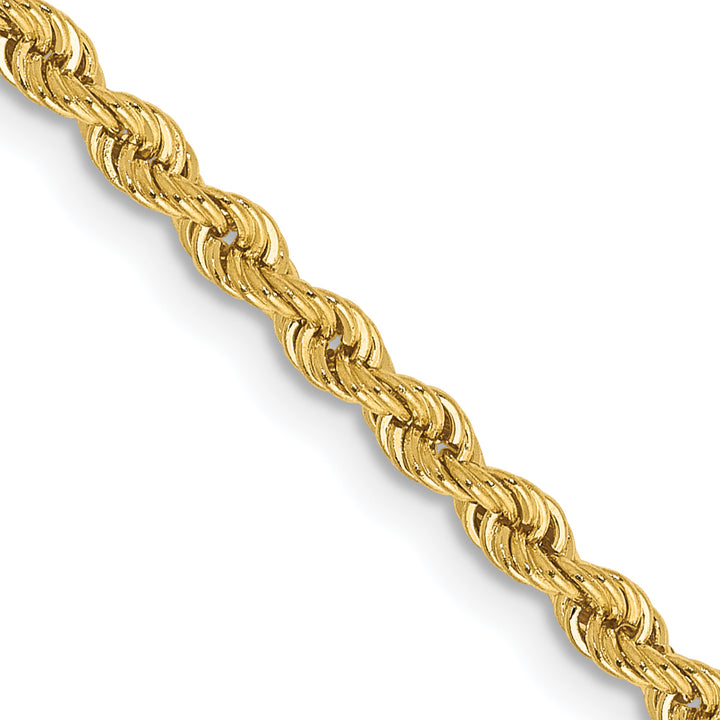 14k 2.5mm Solid Rope Chain