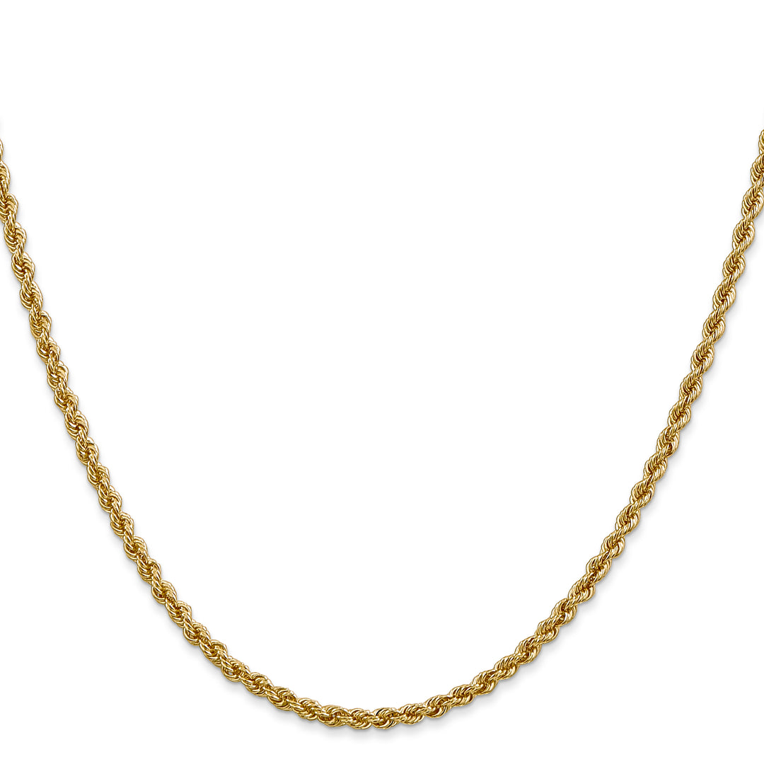 14k 2.5mm Solid Rope Chain