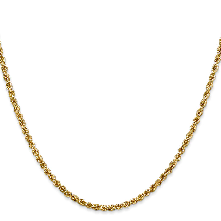 14k 2.5mm Solid Rope Chain