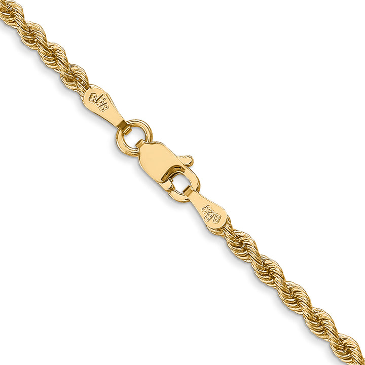 14k 2.5mm Solid Rope Chain