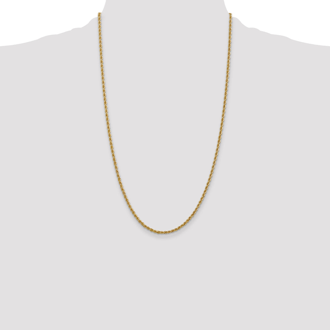14k 2.5mm Regular Rope Chain