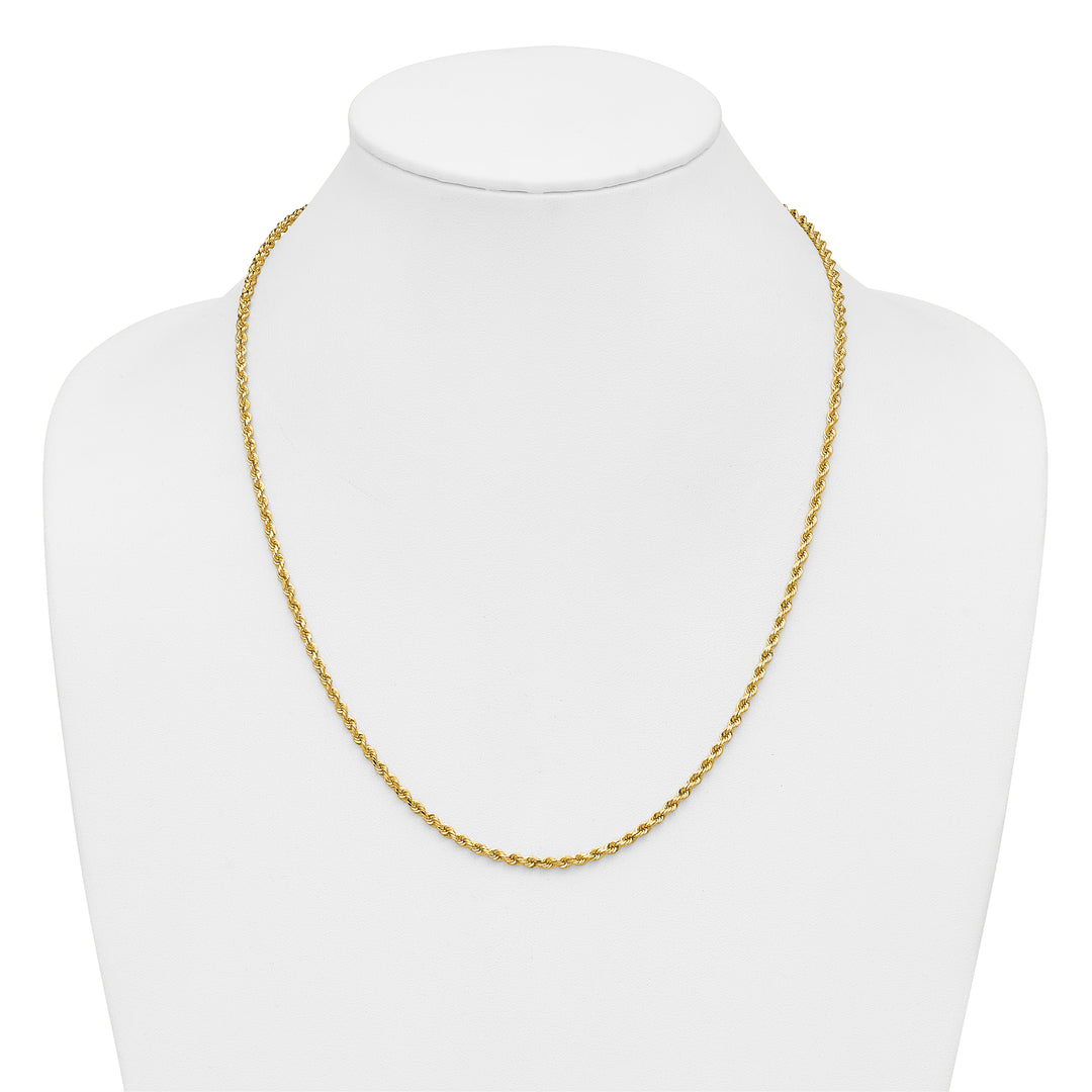 14k 2.75mm Diamond-cut Rope Chain