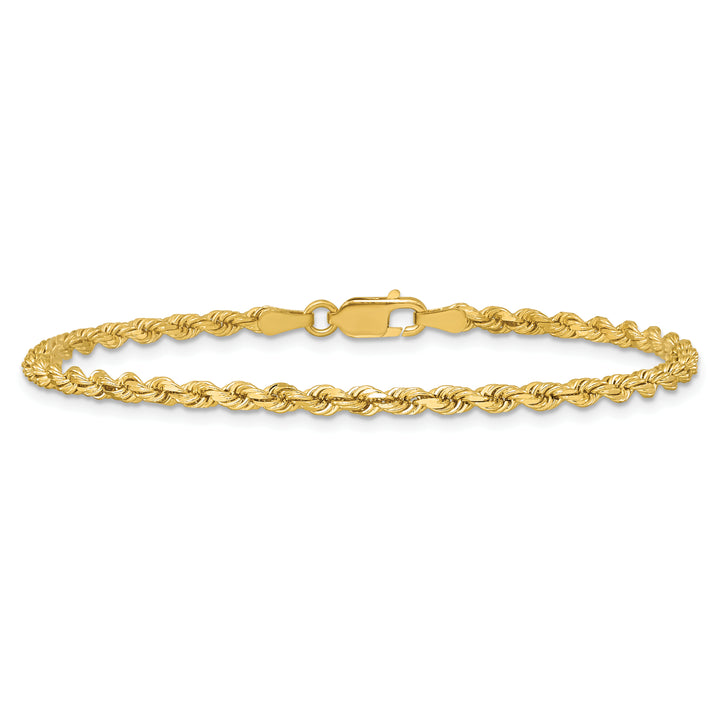 14k 2.75mm Diamond-cut Rope Chain Anklet