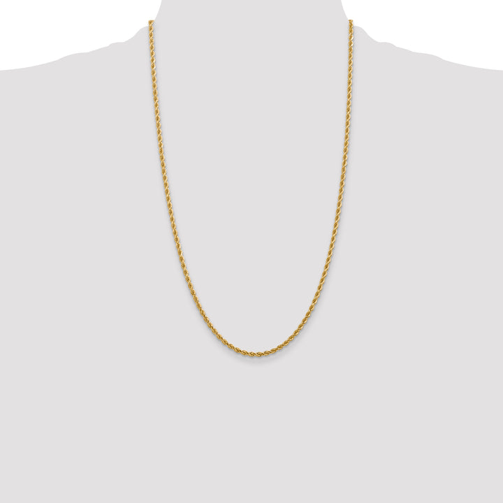 14k 2.75mm D/C Rope with Lobster Clasp Chain