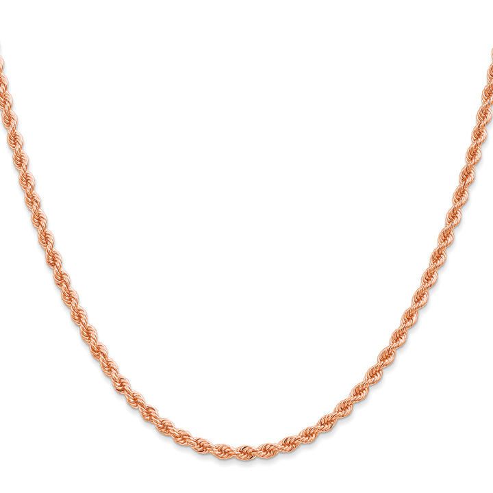 14k Rose Gold 2.75mm Diamond-cut Rope Chain
