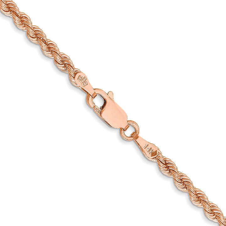14k Rose Gold 2.75mm Diamond-cut Rope Chain