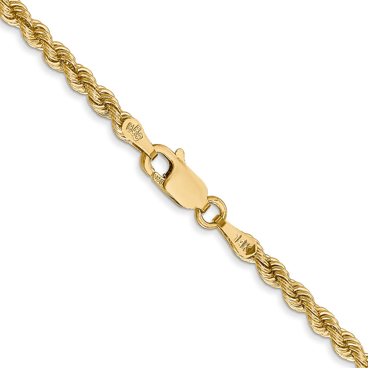 14k 2.75mm Solid Rope Chain