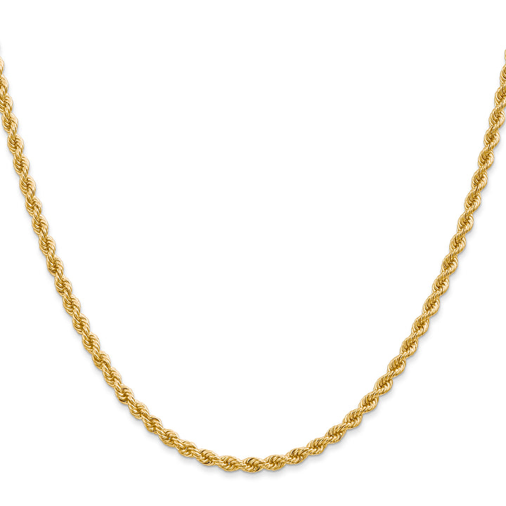 14k 2.75mm Solid Rope Chain