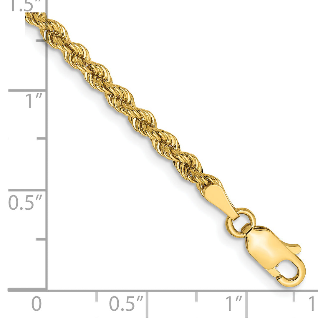 14k 2.75mm Solid Rope Chain