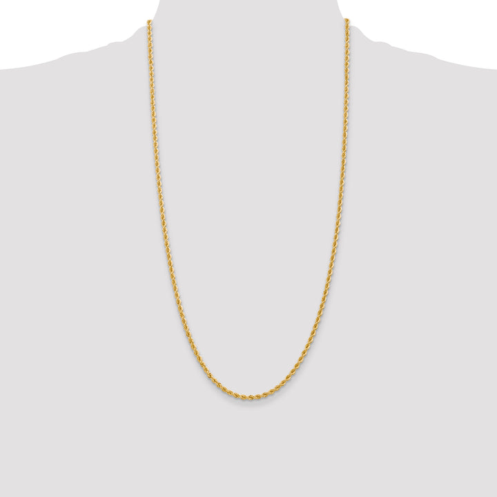 14K 2.75mm Regular Rope Chain