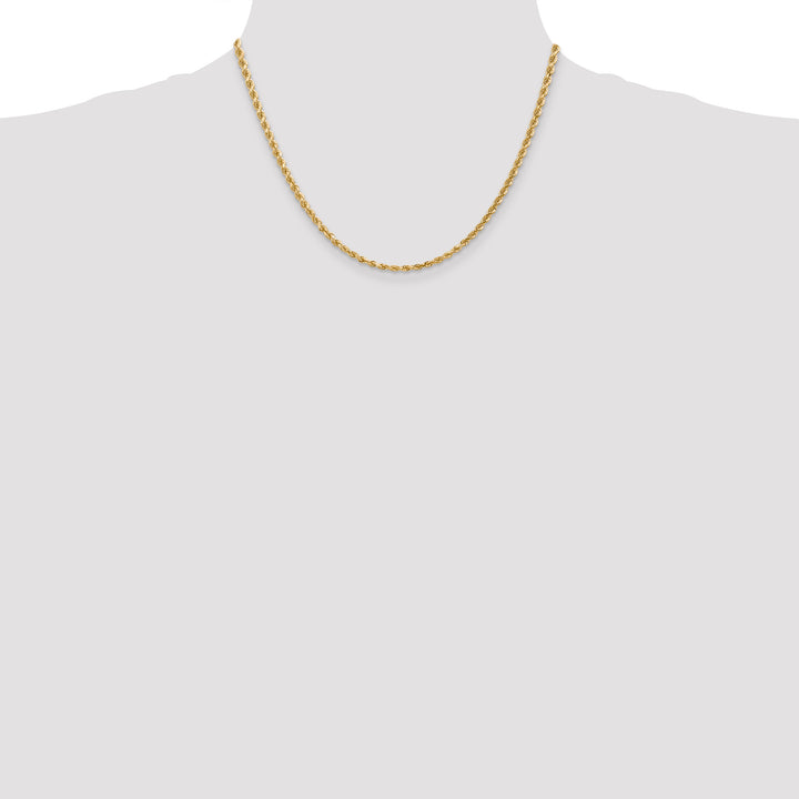 14k 3.0mm Diamond-cut Rope Chain