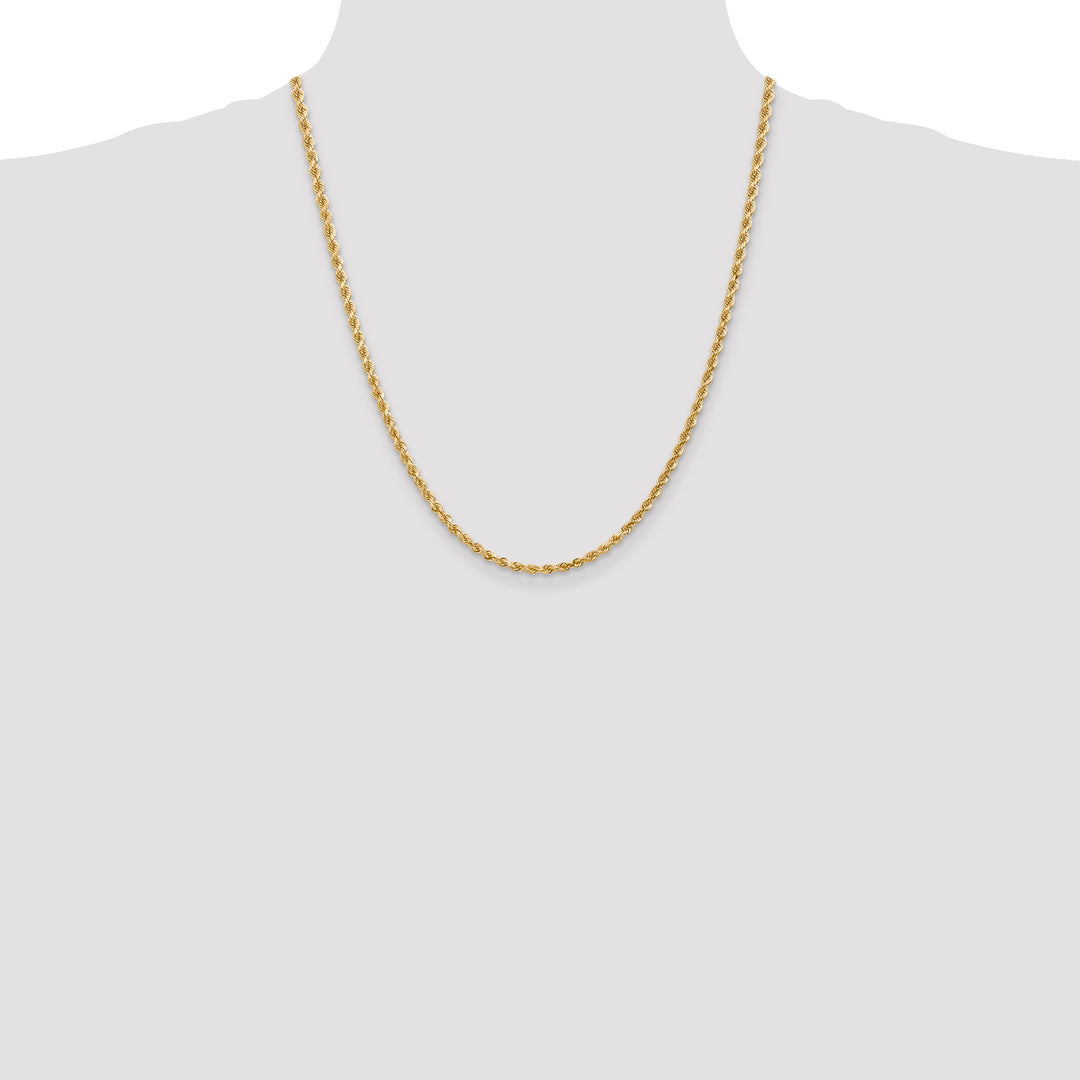 14k 3.0mm Diamond-cut Rope Chain