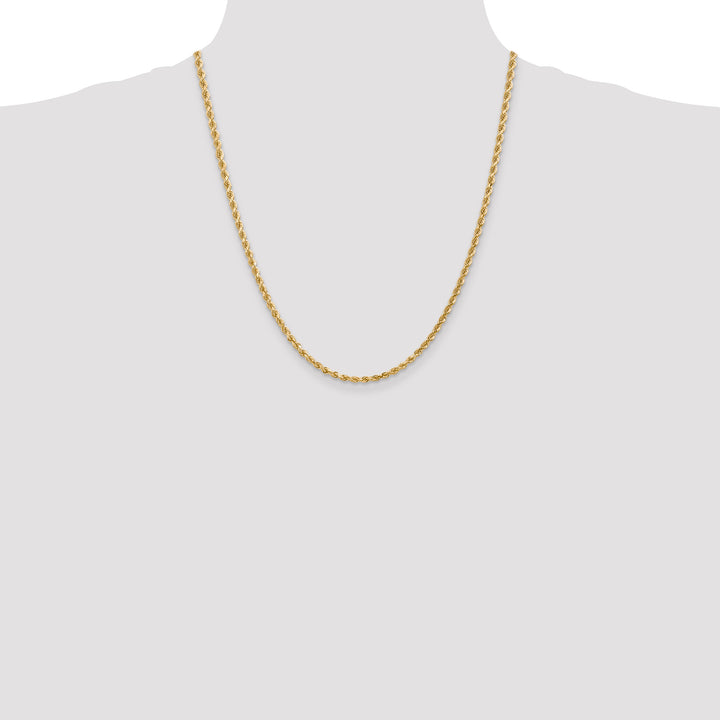 14k 3.0mm Diamond-cut Rope Chain