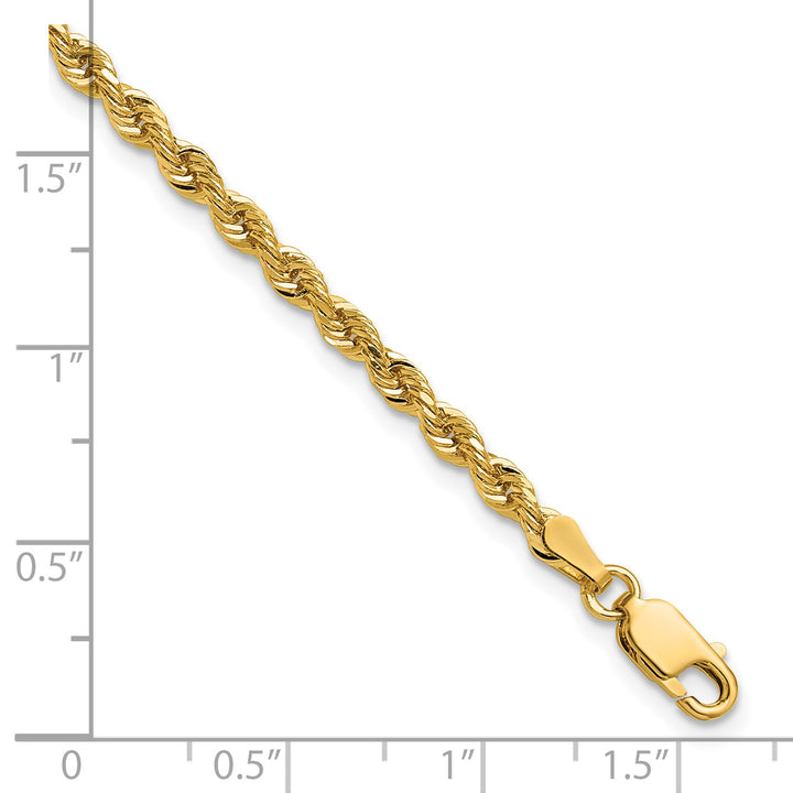 14k 3.0mm Diamond-cut Rope Chain