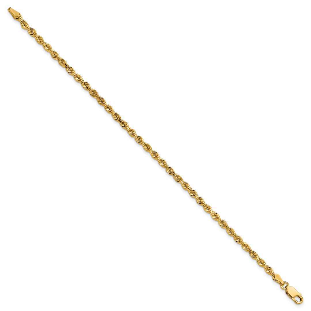 14k 3.0mm Diamond-cut Rope Chain