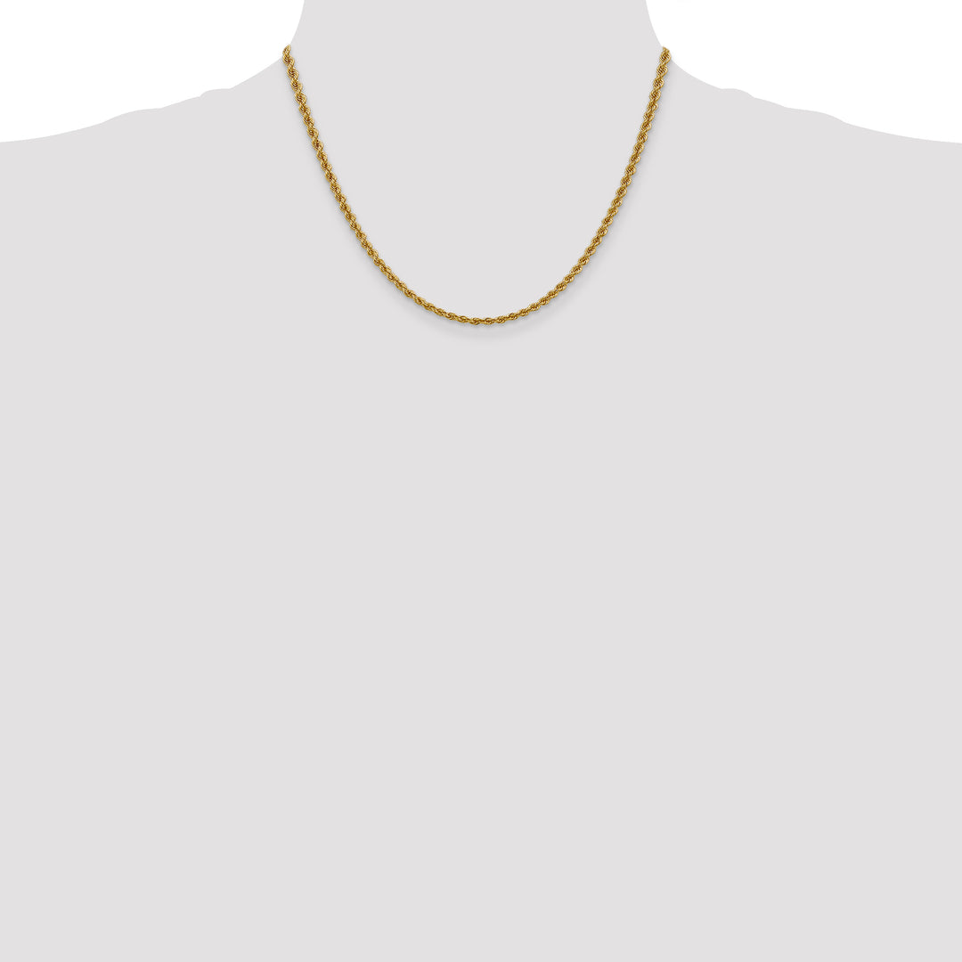 14k 3.0mm Solid Rope Chain