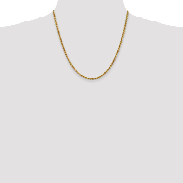 14k 3.0mm Solid Rope Chain