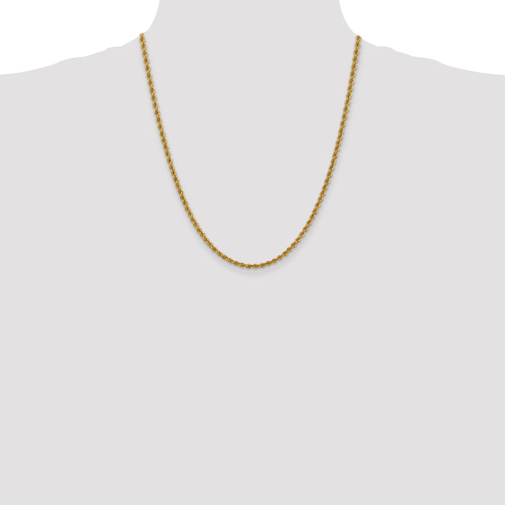 14k 3.0mm Solid Rope Chain