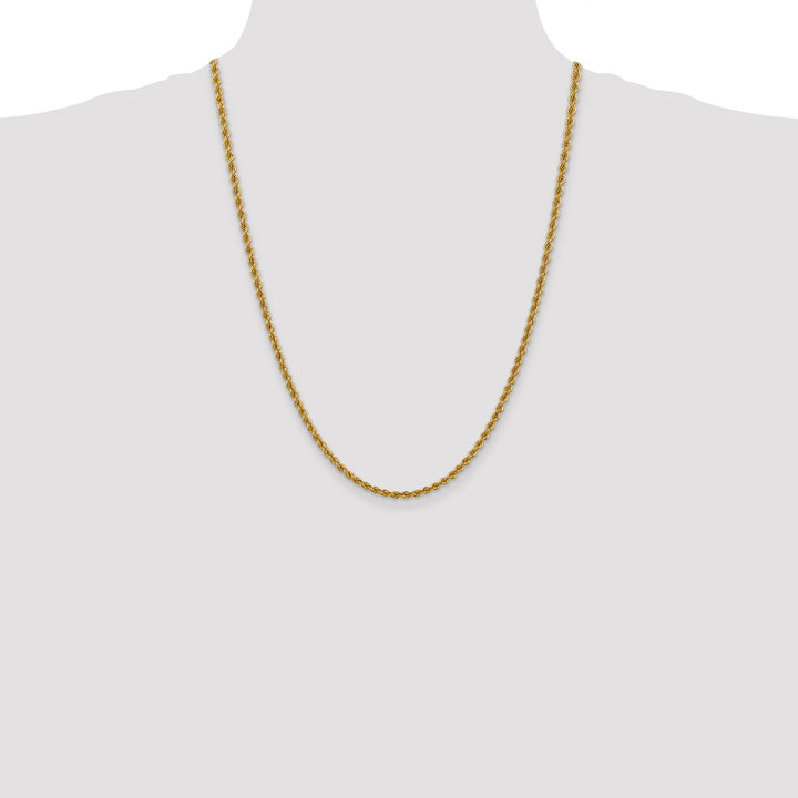 14k 3.0mm Solid Rope Chain