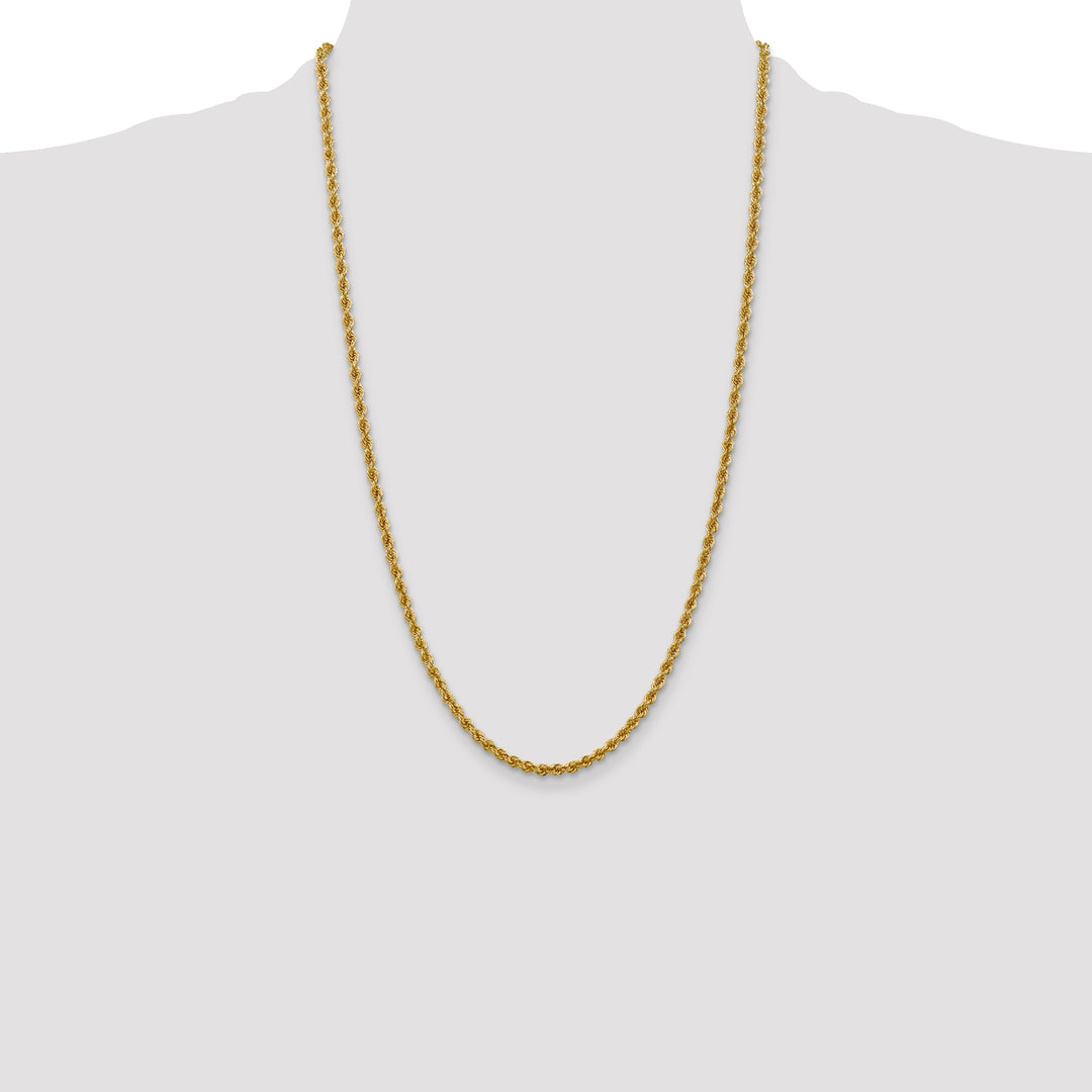 14k 3.0mm Solid Rope Chain