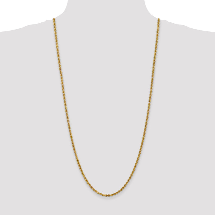 14k 3.0mm Solid Rope Chain