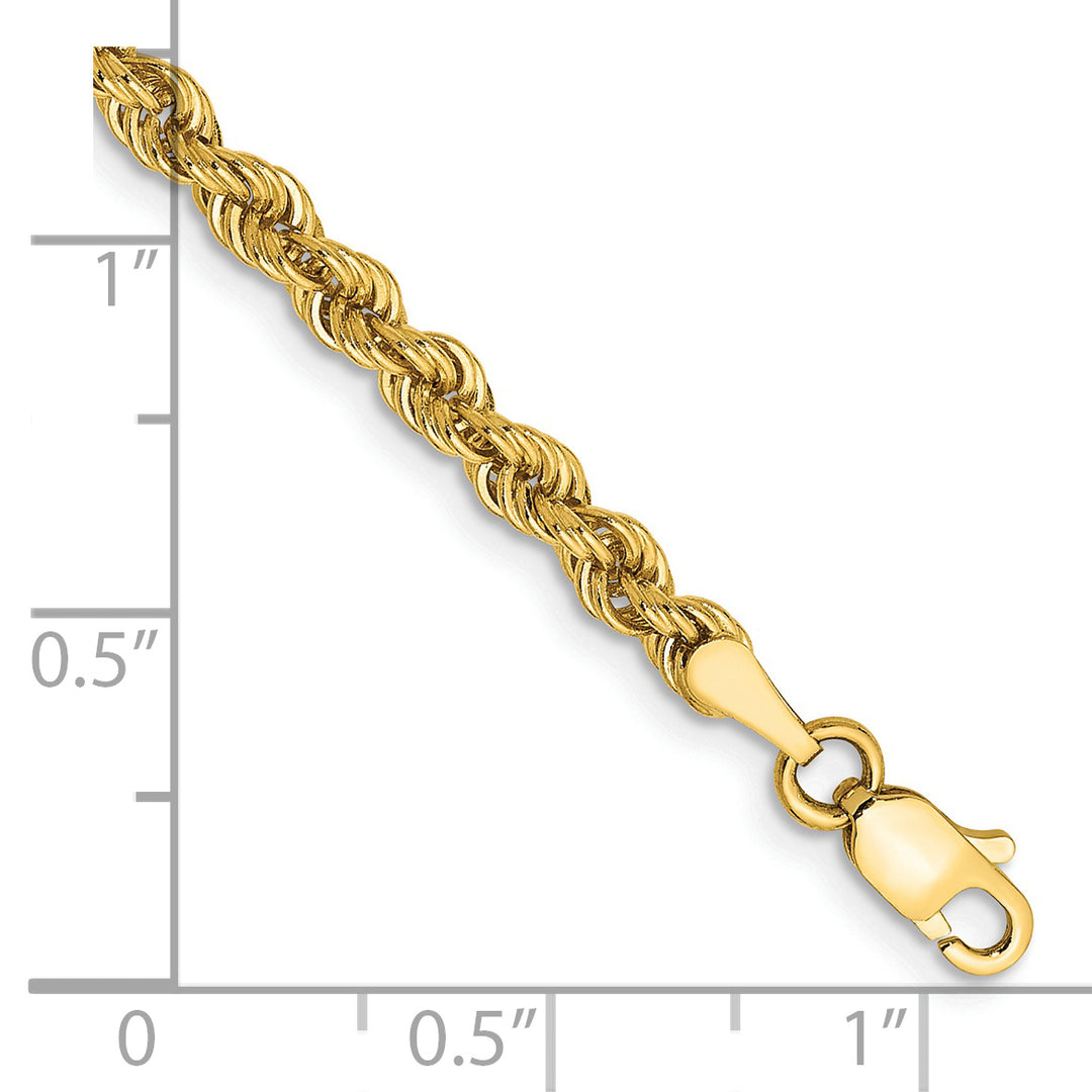 14k 3.0mm Solid Rope Chain