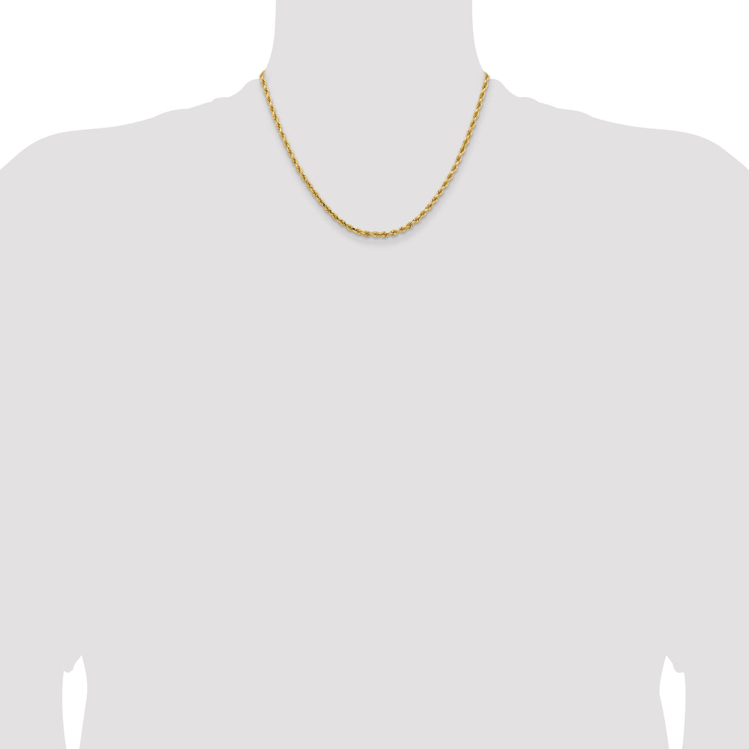 14k 3.25mm Diamond-cut Rope Chain