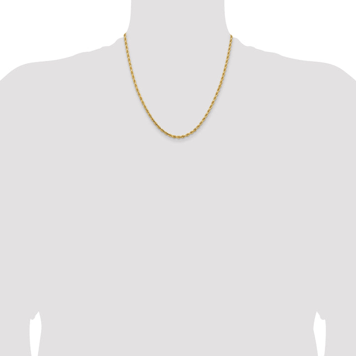 14k 3.25mm Diamond-cut Rope Chain