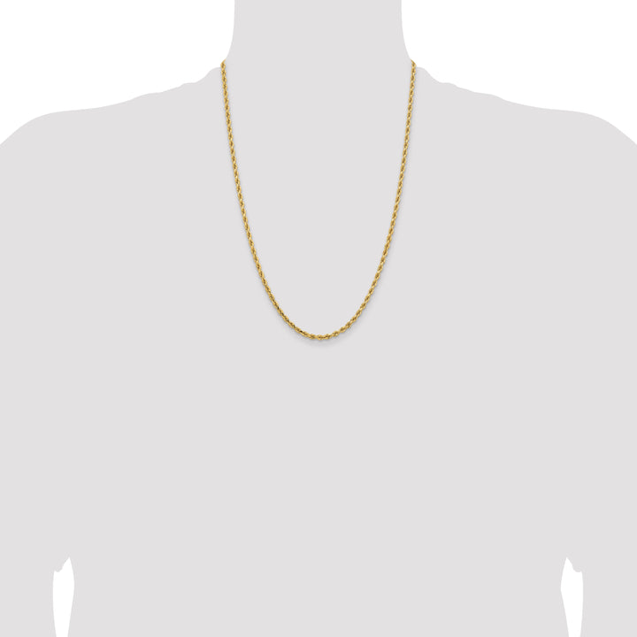 14k 3.25mm Diamond-cut Rope Chain