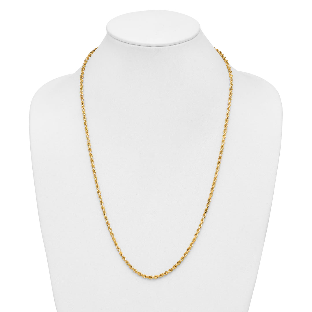 14k 3.25mm Diamond-cut Rope Chain