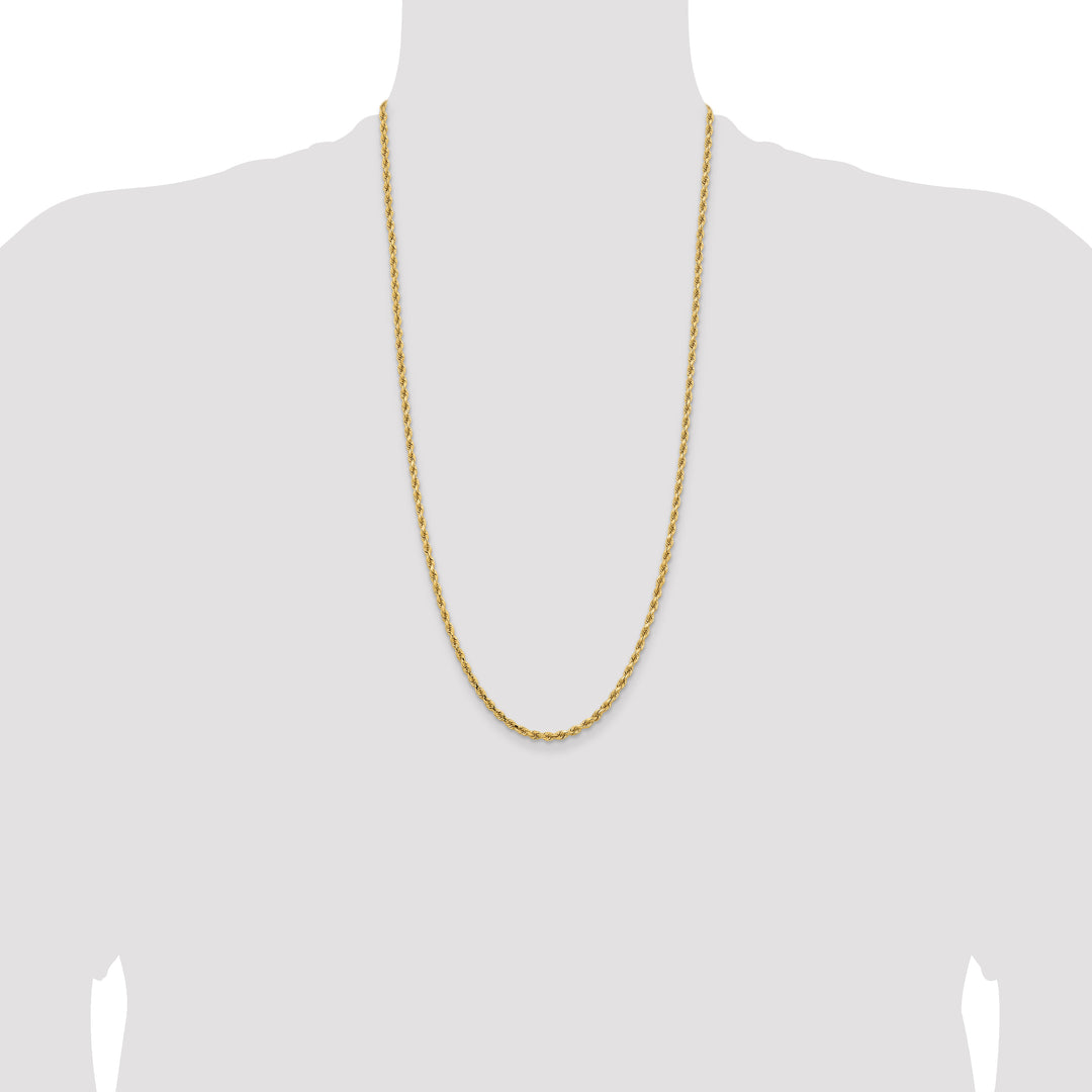 14k 3.25mm Diamond-cut Rope Chain