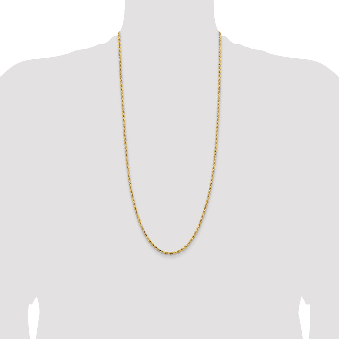 14k 3.25mm Diamond-cut Rope Chain