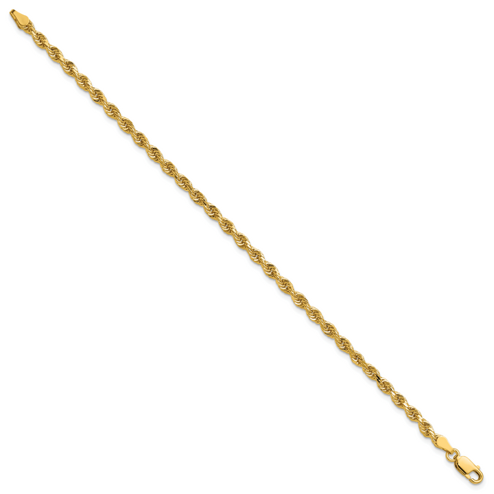 14k 3.25mm D/C Rope with Lobster Clasp Chain