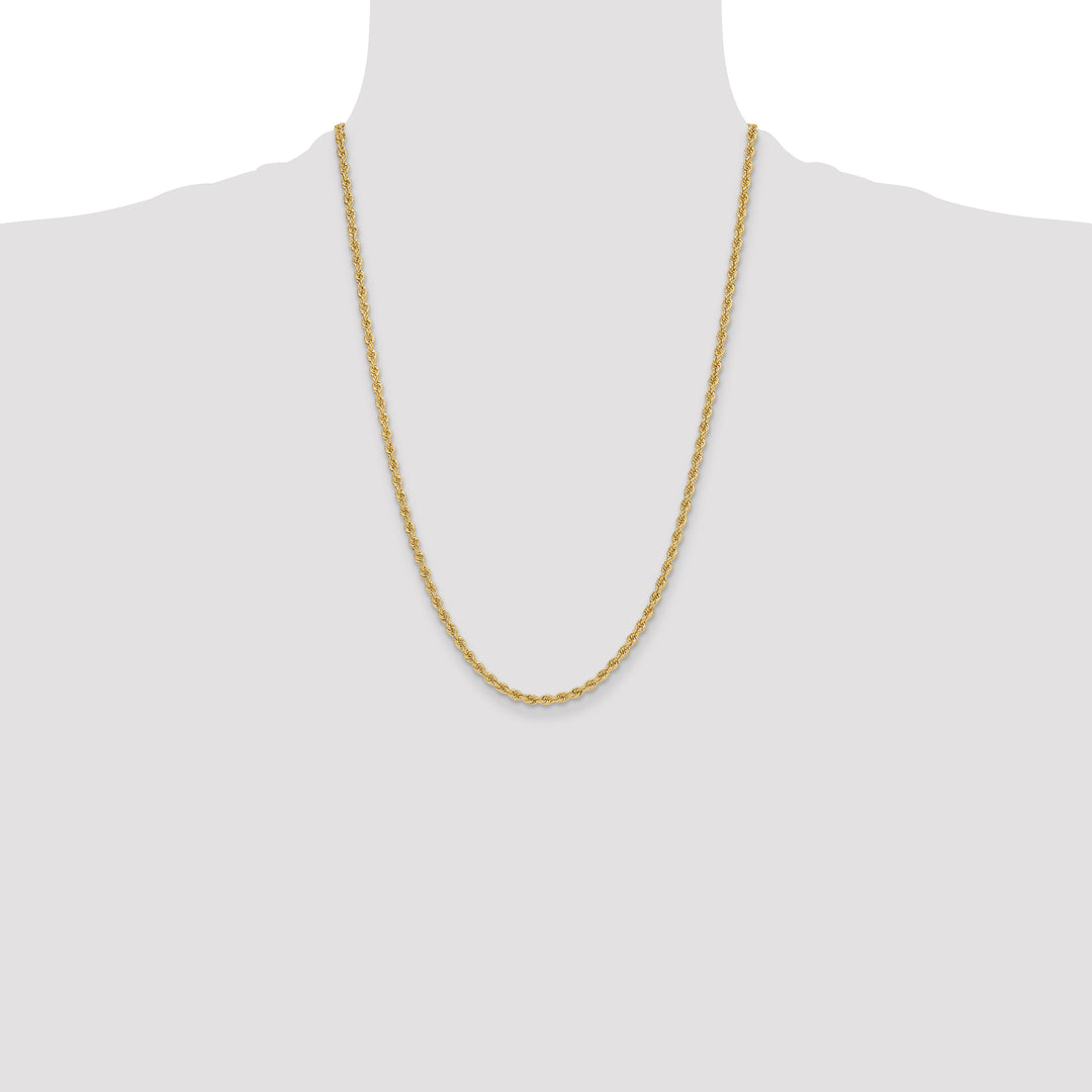 14k 3.3mm Solid Rope Chain