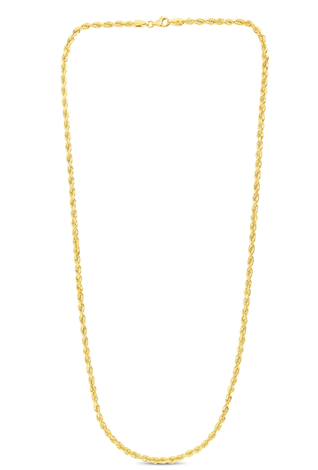 10K Gold 3.5mm Solid Diamond Cut Royal Rope Chain