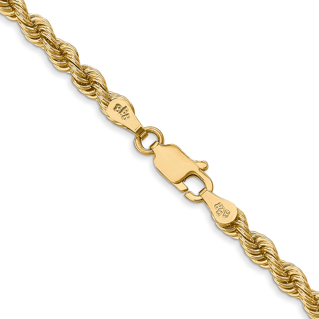 14k 3.65mm Solid Rope Chain