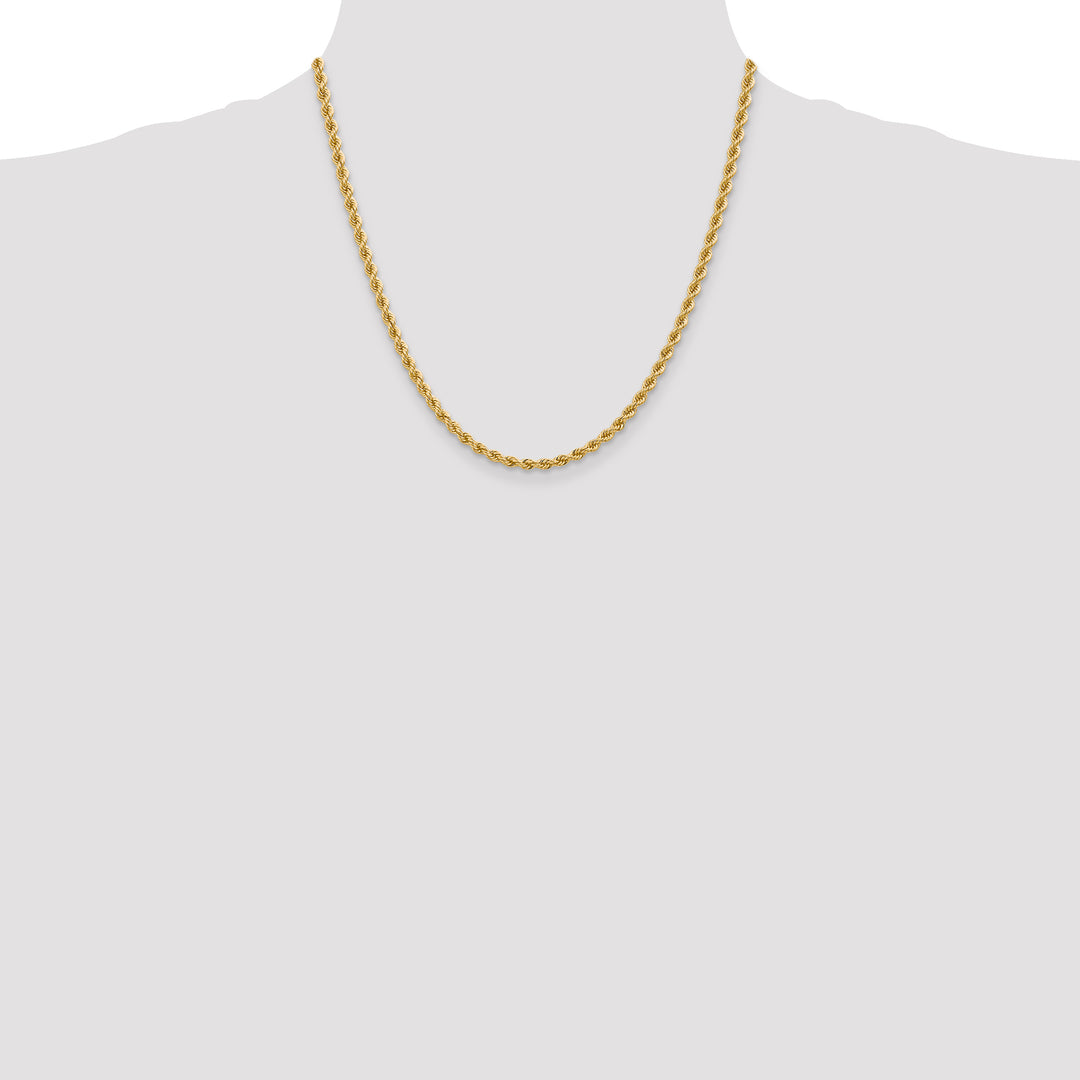 14k 3.65mm Solid Rope Chain