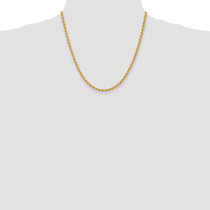 14k 3.65mm Solid Rope Chain
