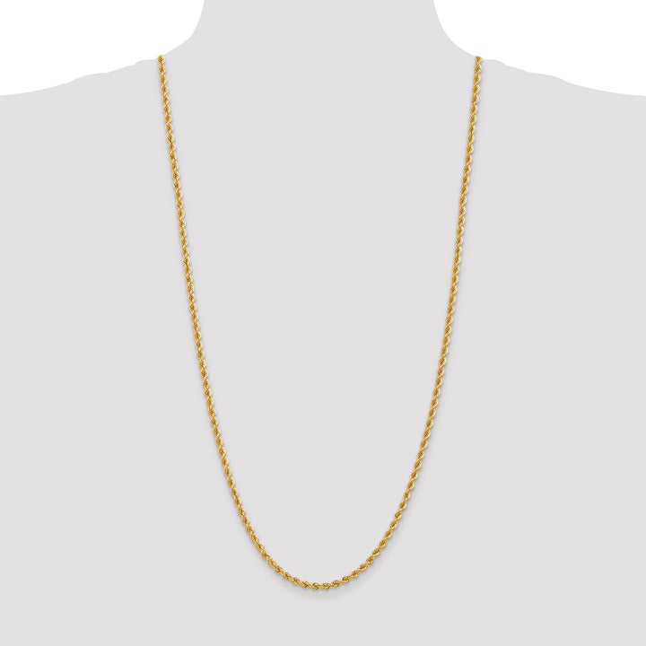 14k 3.65mm Solid Rope Chain