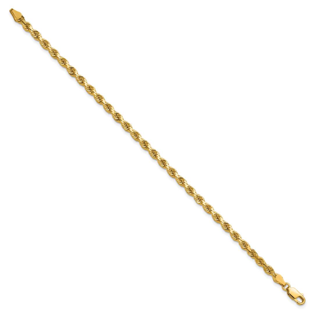14K 3.75mm D/C Rope with Lobster Clasp Chain