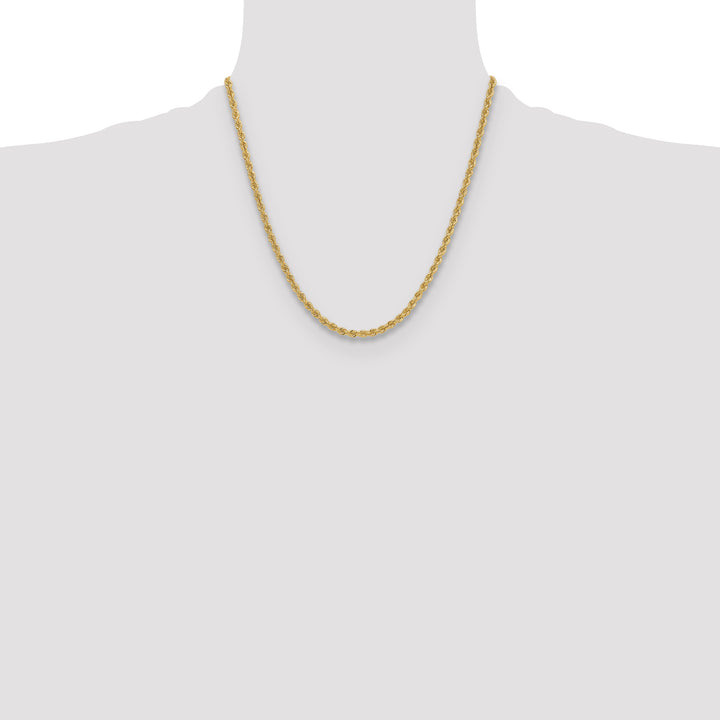 14k 3.8mm Solid Rope Chain