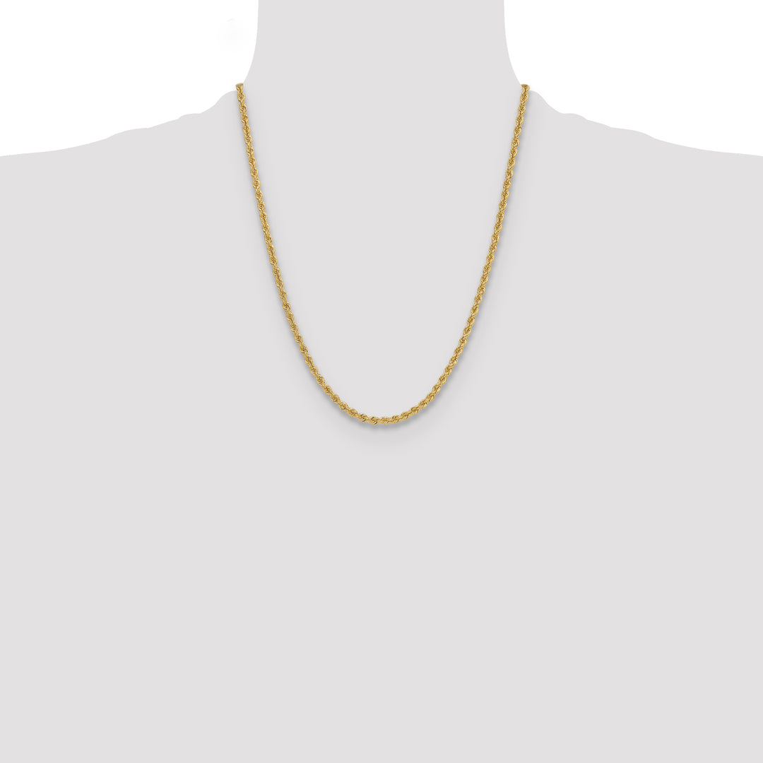 14k 3.8mm Solid Rope Chain
