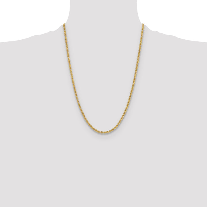 14k 3.8mm Solid Rope Chain