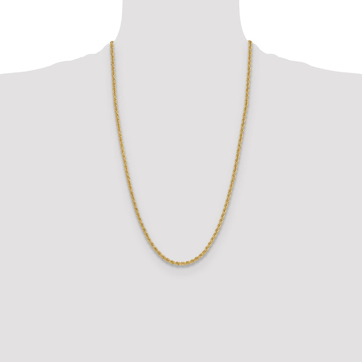 14k 3.8mm Solid Rope Chain