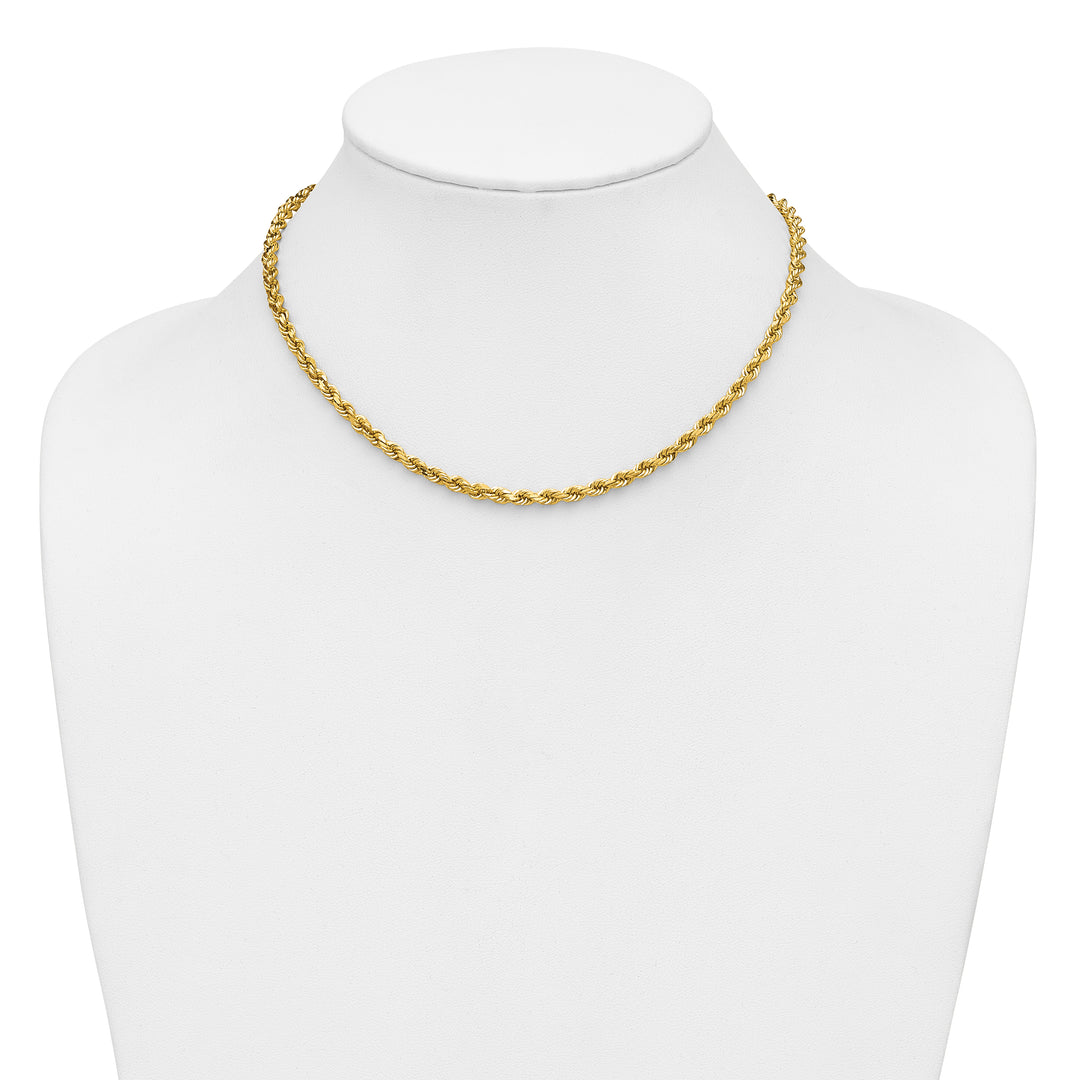 14k 4.0mm Diamond-cut Rope Chain