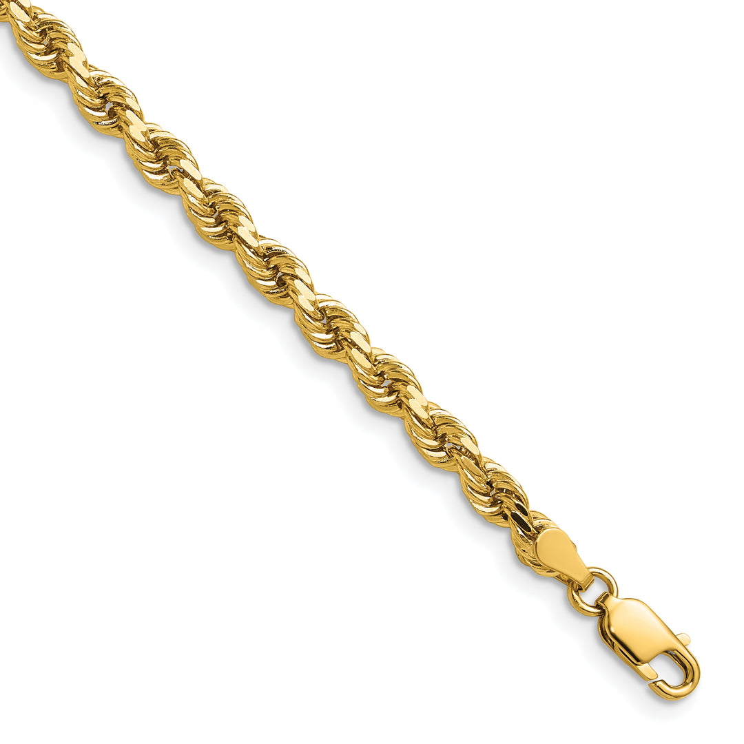 14k 4.0mm Diamond-cut Rope Chain