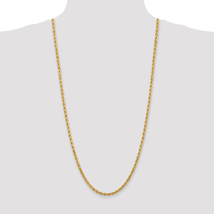 14k 4.0mm Diamond-cut Rope Chain